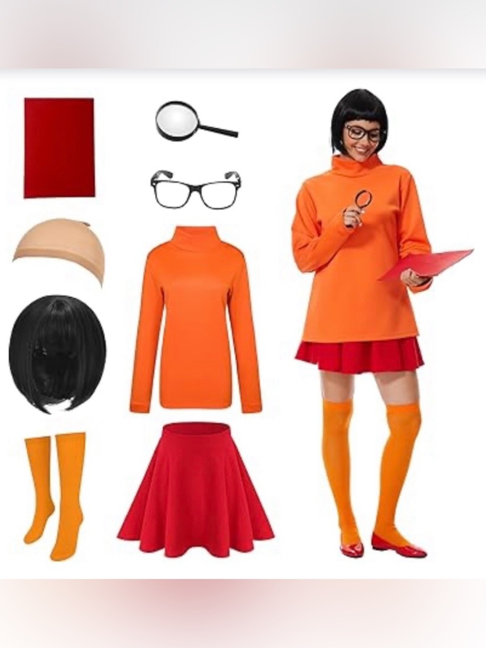 Velma Adult Costume Size Small Scooby Doo Cosplay Halloween Cartoon Convention